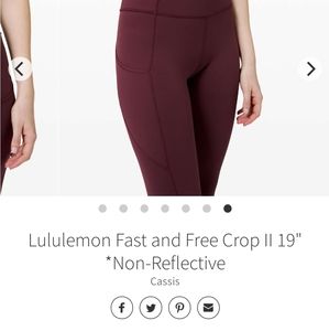 NWT fast and free crop, cassis